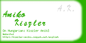 aniko kiszler business card